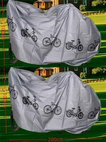 1pc Oxford Cloth Waterproof Dustproof Rainproof Cover, Outdoor Bicycle Cover Suitable For 2 Bicycles, Waterproof, Anti-UV, Dustproof, Windproof, With Lock Hole, Fit For Mountain Bike, Road Bike And Electric Bicycle - Multicolor - View 16