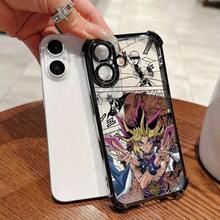 Custodia per telefono personalizzata e di lusso, creativa e appassionata, per il gioco di carte anime Duel Monsters, compatibile con 16, 16e, 15, 14, 13, 12 Mini, 11 Pro Max, X, XR, XS Max, 8, 7, E Plus, con cornice elettroplaccata e retro trasparente antiscivolo di alta qualità - nero - Visualizzare 3