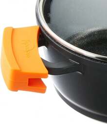 Cuisinons ensemble ! Casserole basse en titane Ecochef, induction, couvercle en verre de 30, antiadhésif QUANTANIUM écologique sans PFOA, aluminium coulé de 5 mm d'épaisseur, poignéen silicone, vitrocéramique, four - TAILLE - Voir 5