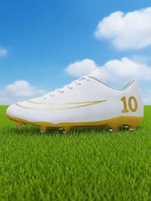 Teenagers' Sports Football Shoes, Campus Student Boys & Girls Football Training Shoes, Football Match Specialized Shoes, Long Studs Anti-Slip, Good Foot Feel, Lightweight & Comfortable Soles, (Some Shoe Uppers May Be Polished)
