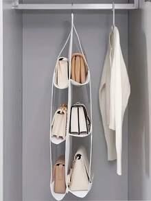 Organizer da appendere a più strati, salvaspazio per armadi, portatile, antipolvere, per appendere accessori di moda da donna, opzionale in nero/bianco a 6/8 scomparti, adatto per armadi, per riporre giocattoli, per organizzazione domestica