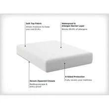 AllerEase Maximum Waterproof, Allergy And Bedbug Zippered Mattress Protector, Maximum Allergy Protection