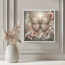 1 Bộ tranh đính đá 5D họa tiết bướm xinh đẹp, tranh đính đá chủ đề côn trùng, tranh đính đá chữ thập tự làm, đồ trang trí tường không khung cho phòng khách, phòng ngủ, văn phòng, quà tặng nghệ thuật bất ngờ - Nhiều màu - Xem 10