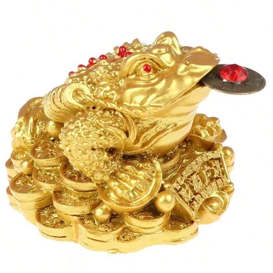 Feng Shui Money Frog, Lucky Toad Decoration, Great For Attracting Wealth - Multicolor - View 1