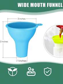 1PC Silicone Funnel, Wide-Mouthed Funnel Flexible Sauce Can Set, Suitable For Home, Restaurant And Kitchen Squeeze Bottles And Cans, Easy To Clean, Suitable For Most Liquids Such As Oil, Beverages, Sauces, Etc., Wide Range Of Applications, Reusable, Home Accessories