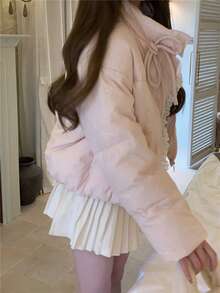 Women Winter Coats - Hồng - Xem 6