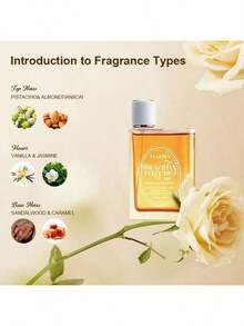Sttes Brazilian Perfume602# - Eau De Perfume 100ml (3.4fl Oz) Vanilla Gourmet Tune (Caramel Vanilla Flavor) - 金色 - 查看 5
