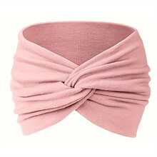 Bohemian Sports Headband, Ladies Wide Yoga Elastic Headband, Running Band, Sports Hair Accessories Headgear - 粉色 - 查看 13