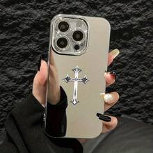 A High-End Silver Pattern Mirror Phone Suitable 16 Pro/16E/15 Pro/14 Plus/13/12/11 Pro, Featuring Durable Drop, Stylish Design, And A LuxuriousFOR-YOUR-BELOVED-PHONE - Kiểu 1 (1 cái) - Xem 8