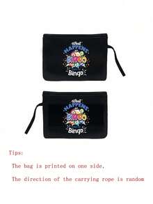 Túi vải lanh thời trang & Túi đựng mỹ phẩm - Sức chứa lớn, In họa tiết "Đêm Bingo" thời trang, Phù hợp để đi làm, đi học hoặc mua sắm, In chủ đề Chị em, Đồng nghiệp, Bạn bè Túi tote lớn - Sức chứa lớn Túi quà mở, Túi tote thời trang dành cho nữ có túi đựng mỹ phẩm, Lớp lót vải bền, Đã giặt, Cạnh chống dầu, (Hướng của dây túi nhỏ là ngẫu nhiên) - màu đen - Xem 10
