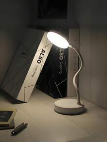 1pc LED Desk Lamp, USB Powered, 3 Dimming Levels, 3 Color Modes, Eye-Caring, 360° Rotation, Suitable For Study Room, Bedroom, Living Room, Office, Learning Or Reading, Office Supplies - White - View 10