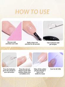 15g 1 Stück fester Aufbaugel für Nägel, Verlängerungs-Hartnagel-Gel, nicht klebrig, Handnagel-Skulptur-Gel, Acryl-Verlängerungs-Nagelgel für Nagelkunst, Strass-Kristalle, Blumen-Nagelsalon zu Hause