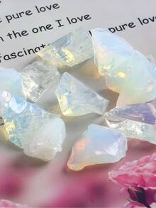 10Pcs/Set Raw Opalite Rocks Rough Opal Crystal Stone For Collection, Jewelry Making, Chakra Healing, Crafts & DIY Stones - As Picture - View 3