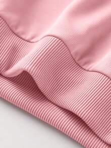 2pcs Set Teen Girl Heart - Element Set, Comfortable Fabric, Spring & Autumn Street Activity & Daily Style - Pink - View 5