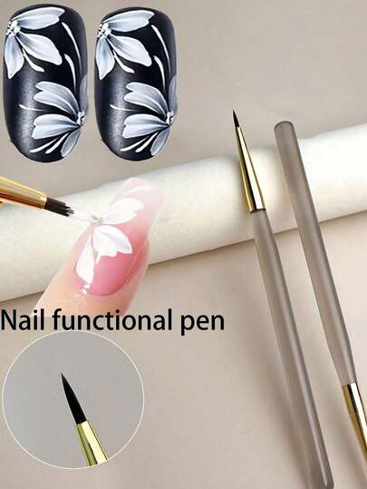 4/3/1 pièce Pinceaux pour nail art, pinceaux multifonctionnels pour la peinture florale, pinceaux à pointe fine pour les soins des ongles, matériau lisse et durable, outils de décoration des ongles, pinceaux de manucure DIY