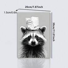 1 件，有趣的动物浣熊，卫生纸海报帆布画，用于浴室、客厅、卧室墙壁的艺术装饰，无框/无框，圣诞装饰 - 彩色 - 查看 6