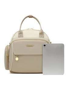 1 Túi đựng tã cho bé, Túi đựng tã du lịch có túi cách nhiệt, Túi đựng tã đeo vai/cầm tay, Túi đựng đồ cho mẹ màu kaki - Màu Khaki - Xem 5