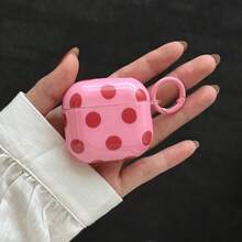 复古三色波点耳机盒+挂环 适用于苹果Pro2/Pro/4/3/2 时尚女款耳机盒 简约耳机盒 苹果耳机盒 苹果耳机套 秋冬 - 彩色 - 查看 19