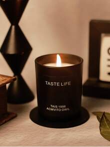 1 pièce Grande tasse TASTE LIFE Bougie d'aromathérapie en cire de soja haut de gamme avec sous-tasse, sans fumée, huiles essentielles d'aromathérapie pour la maison, le spa, les loisirs. Ensemble de bougies décoratives exquis, idéal pour la relaxation, la décoration et les cadeaux