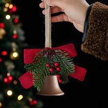 1 peça de lindo enfeite de sino, decoração de Natal com pinha em formato de sino, enfeite de sino para árvore de Natal, decoração natalina, decoração para festa de Natal. - Multicolorido - Ver 15