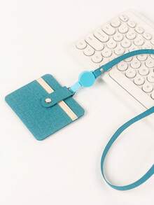 Multi-Slot Zipper Card Holder Wrist Strap Phone Lanyard ID Badge Holder Braided Leather Card Case For Work ID Employee ID Bank Card Bus Card Student ID For Women Wallet Mini Wallet Purse Wallet Card Wallet - Multicolor - View 15