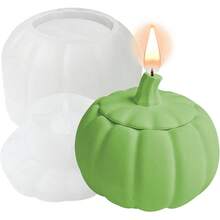 Molde Del Portavoz De Calabaza - Molde De Fundición De Silicona De 10 Con Tapa |   Molde De Frasco De Resina De Halloween De Alimenticio |   Molde De Silicona De Frasco De Velas Para Joyas De - 1 - Ver 10