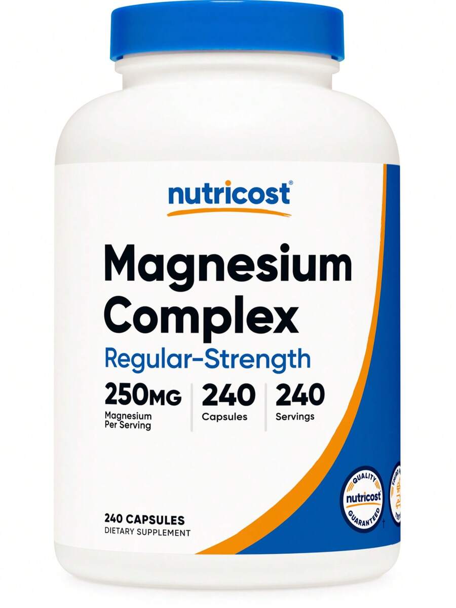 Nutricost Magnesium Complex 250mg, 240 Capsules - Magnesium Oxide, Citrate, And Glycinate - Gluten Free And Non-GMO | Mineral Supplement, High Absorption, Premium Quality, Non-GMO - Khác - Xem 1