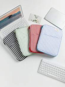 Koreanischer Stil Livework Karomuster iPad Tablet Hülle, passend für 11" & 13" Laptop Hülle, Laptoptasche, Laptophülle, Laptopcover für Reisen, wasserdicht, tragbar für Herren Laptoptaschen