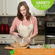 Professional Ice Cream Scoop Easily Breaks Through Ice Without Effort |   Effortlessly Scoop Hard Ice Cream Balls |   Durable Stainless Steel Dessert Tool For Home Use |   Suitable For Gelato, Cookie Dough, Fruit Melon Balls, Frozen Yogurt |   One-Button Release - màu đen - Xem 4