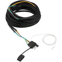 Arns de cableado de remolque de 4 pines y 5 cables, 22 pies para recableado, luces traseras en ambos lados, arns de cableado para remolque de barco, conector plano de remolque de 5 cables, luces de - inicial - Ver 8