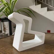 1pc Heavy Duty Door And Window Stop - Sturdy Hard Plastic Material With Non- Base, One-Button Locking Mechanism, Space-Saving Design For Indoor/Outdoor Doors, Windows, Glass Partitions - Suitable For Home, Office, Hotel, Apartment - White/Black - Included Screws For Easy Installation