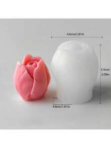 郁金香蜡烛模具 DIY 花香石 手工皂硅胶模具 - 白色 - 查看 2