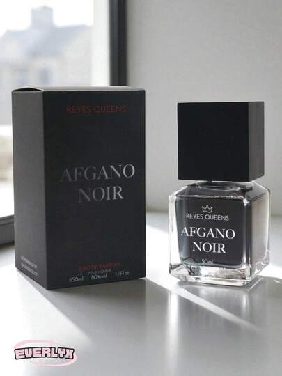 EverlyX Afghan Noir Eau De Parfum 50ml - Intense And Mysterious Masculine Fragrance With Woody And Oriental Notes, Ideal For Special Occasions - Elegant And Long-Lasting Aroma - 24-Hour Shipping From Spain