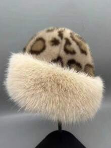 2025 New Leopard Print Mongolian Hat For Women, Warm And Fashionable Autumn And Winter Hat, Fisherman Basin Hat Plush Hat, Suitable For Giving Gifts When Going Out, Unisex - Multicolor - View 17