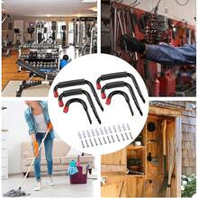 Heavy Duty Wall Storage Hooks For Garage Tools, Bikes And Ladders - Set Of 6