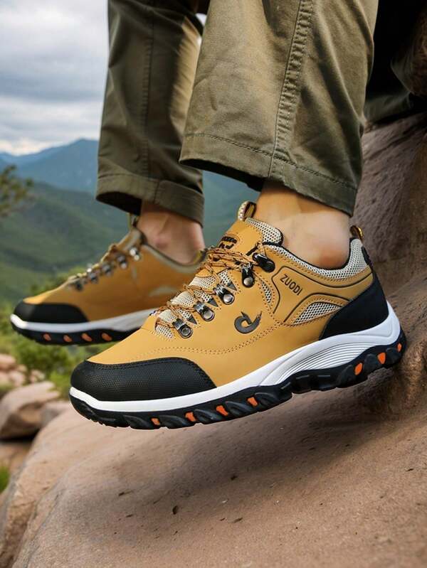 1 Pair Men's Sports Shoes Leather Breathable Casual Shoes Anti-Skid Hiking Shoes For Women Running Outdoor Brand Shoes