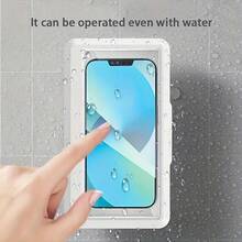 360 Rotatable Shower Phone Holder,2pcs Phone Stand, Wall-Mountable, Adjustable, Waterproof, Touchable Shower Phone Holder Mount, Compatible With 14/13/12/11 Pro XS XR, Up To 6.8inch, Suitable Bathroom Kitchen