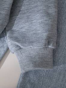 2pcs Girls Casual Outfit, Solid Color Bow Decor Long Sleeve Top And Pants Set, Regular Fit, Spring/Autumn - Light Grey - View 5
