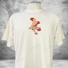 Hand T-Shirt Anime Narut Embroidered Unisex Blouse