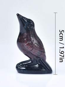 CUPIDCRYSTAL Figurină de corb sculptată din cristal natural, un cadou de piatră de cristal potrivit pentru decorarea casei, cristal vindecător cu piatră de meditație energetică, o alegere perfectă de cadou de Halloween pentru familie și prieteni.