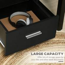 Vinsetto Porta-arquivos - Preto - Ver 3