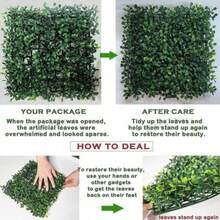 Artificial Grass Wall, Green Faux Leaves Panel Wall Decoration, Faux Ivy Vines, Suitable For Garden, Courtyard, Simple Artificial Leaf Home Decor