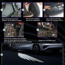 2 Car Side Mirror LEDs, Angel Wing Car Floodlights With Steering Effect, High-Definition Welcome Decorative Lights, 12V, Hard-Wired, Left And Right Rearview Mirror Car Atmosphere Lights, Full Sense Of Security When Getting In And Out Of The Car, No Batteries Required - Angel Wings - View 6