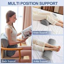 1pc Ergonomic Semi-Circle Leg Pillow Cushion, Washable Cover, Suitable For Legs, Knees, Lower Back And Head, Lumbar Support Pillow For Sleeping - Multicolor - View 8