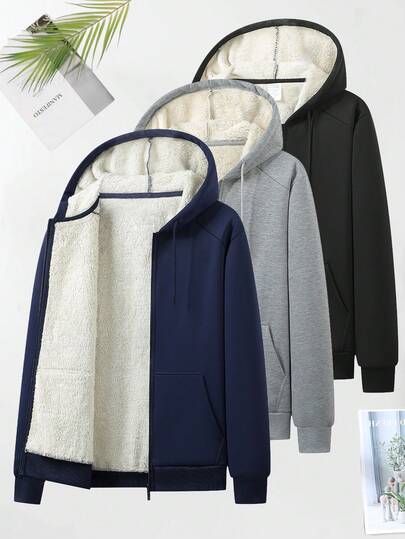 Sudadera con capucha de forro polar con cremallera de unicolor para mujer, estilo casual para otoño/invierno, ropa deportiva para mujer adecuada para el gimnasio y excursiones al aire libre, esencial para la temporada de regreso a la escuela, esquí
