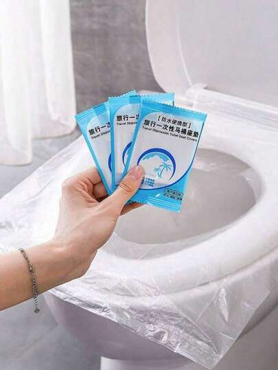 50 piezas/30 piezas/10 piezas Cubiertas desechables para asiento de inodoro de viaje, almohadillas portátiles para inodoro de viaje y negocios, almohadillas de papel higiénico portátil y resistentes al agua, artículos esenciales de viaje, decoración de baño, accesorios de viaje, decoración de otoño, Halloween, Navidad, Año Nuevo (empaque aleatorio)