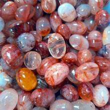 1pc Fire Quartz Tower Crystal Wand - Unique Decorative Piece, Single Point Crystal Pillar For Home Decor, Perfect Gift For Holiday