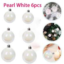 Bolas decorativas transparentes, bolas de colores transparentes, decoraciones de plástico electrochapado arcoíris, bolas de Navidad con anillos colgantes, adecuadas para cumpleaños, decoraciones de árboles de Navidad. Adecuadas para Navidad, fiestas, decoración del hogar, decoración de patios exteriores, oficina, decoración de hoteles