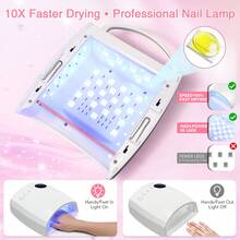 45LEDS Rechargeable UV LED Nail Dryer Removable With Support With LCD Display Convenient Nail Lamp With Handle Used To Quickly Dry All Gel Nail Polish Professional Nail Enhancement Tools