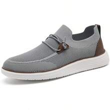 Mens Slip On Loafers Boat Shoes Non Slip Walking Shoes Running Shoes Fashion Sneakers For Men Comfort Lightweight Breathable Casual Office Shoes-20256688 - 淺灰色 - 查看 1